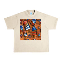 Sandshell patriotic popsicles seamless pattern Urban Heavy Tee - HRA Design Shop