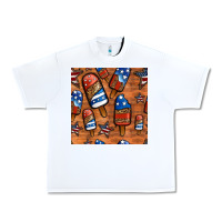 White patriotic popsicles seamless pattern Urban Heavy Tee - HRA Design Shop