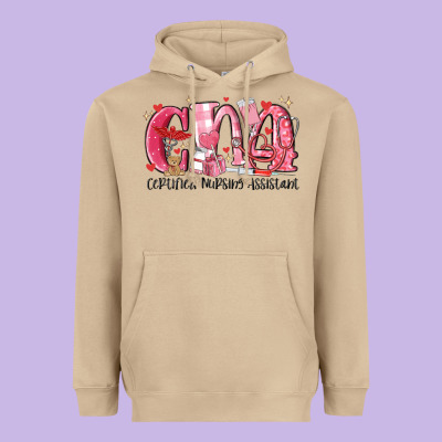 Cna Certified Valentine Nursing Assistant Valentin Heavyweight Hoodie Designed By Maliassmallbusiness
