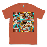Copper football cowhide sunflower seamless pattern Classic Tee - JahusDesignShop