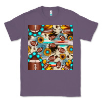 Lavender football cowhide sunflower seamless pattern Classic Tee - JahusDesignShop