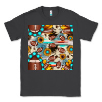 Smoke football cowhide sunflower seamless pattern Classic Tee - JahusDesignShop