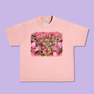 Pink Camouflage Bunny Background Urban Heavy Tee Designed By Barkaloodesign