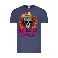 Vintage Denim dia de los muertos Vintage Tee - CTS Tumbler Store