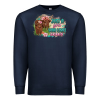 Navy just a girl who loves cows Premium Sweatshirt - MaliasSmallBusiness