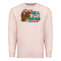 Pale Pink just a girl who loves cows Premium Sweatshirt - MaliasSmallBusiness