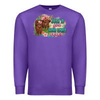 Purple just a girl who loves cows Premium Sweatshirt - MaliasSmallBusiness