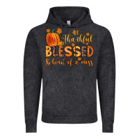Vintage Black thankful blessed and kind of a mess Vintage Hoodie - Zillion Design Studio
