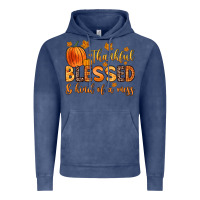 Vintage Denim thankful blessed and kind of a mess Vintage Hoodie - Zillion Design Studio