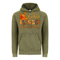 Vintage Olive thankful blessed and kind of a mess Vintage Hoodie - Zillion Design Studio