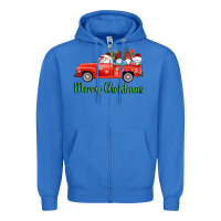 True Royal merry christmas truck gnomes Zipper Hoodie - AdoDesignShop