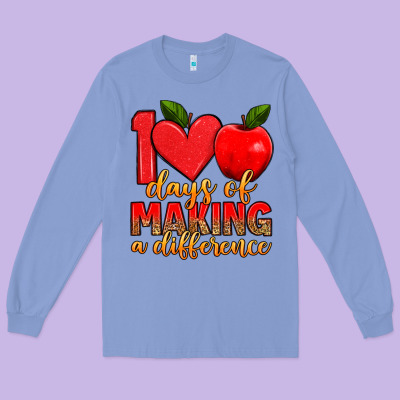 100 Days Of Making A Difference Long Sleeve Tee Designed By Artiststas