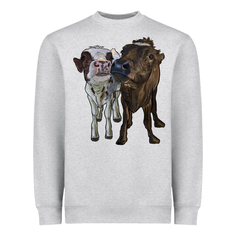 Two Heifer Cows Heavyweight Sweatshirt by RanaPortraitStore | Teevron