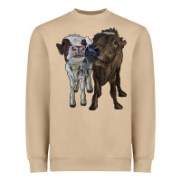 Mushroom two heifer cows Heavyweight Sweatshirt - RanaPortraitStore