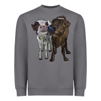 Storm two heifer cows Heavyweight Sweatshirt - RanaPortraitStore