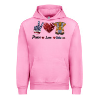Fuchsia Pink Peace Love Veteran Urban Hoodie - Bettercallsaul