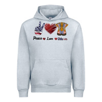 Heather Grey Peace Love Veteran Urban Hoodie - Bettercallsaul