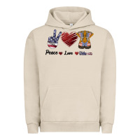 Pigment French Oak Peace Love Veteran Urban Hoodie - Bettercallsaul