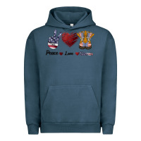 Pigment Midnight Navy Peace Love Veteran Urban Hoodie - Bettercallsaul