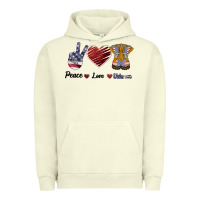 Pigment Pistachio Peace Love Veteran Urban Hoodie - Bettercallsaul