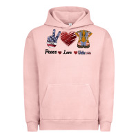 Pigment Salmon Peace Love Veteran Urban Hoodie - Bettercallsaul