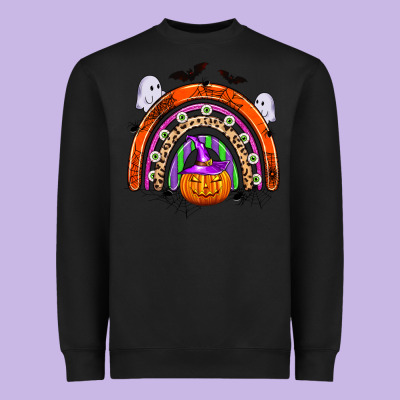 Halloween Rainbow Heavyweight Sweatshirt Designed By Zillion Design Studio