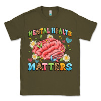 Army Green mental health matters Classic Tee - Artiststas