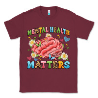 Burgundy mental health matters Classic Tee - Artiststas