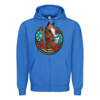 True Royal western horseshoe horse roses gemstone Zipper Hoodie - Artiststas