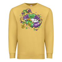 Antique Gold mardi gras lips Premium Sweatshirt - MaliasSmallBusiness