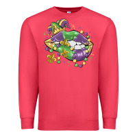 Cardinal mardi gras lips Premium Sweatshirt - MaliasSmallBusiness