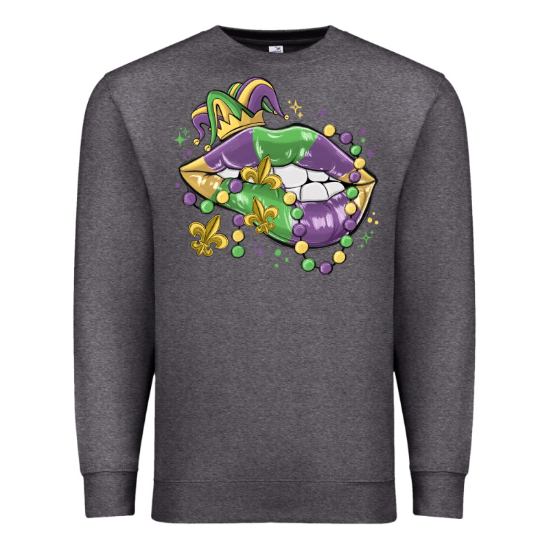 Mardi Gras Lips Premium Sweatshirt by MaliasSmallBusiness | Teevron