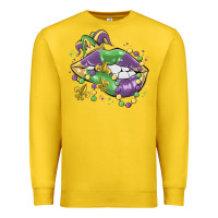Lemon mardi gras lips Premium Sweatshirt - MaliasSmallBusiness