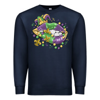 Navy mardi gras lips Premium Sweatshirt - MaliasSmallBusiness