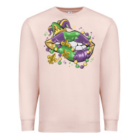 Pale Pink mardi gras lips Premium Sweatshirt - MaliasSmallBusiness