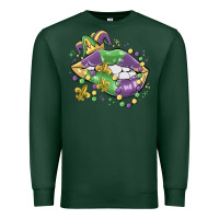 Sports Green mardi gras lips Premium Sweatshirt - MaliasSmallBusiness