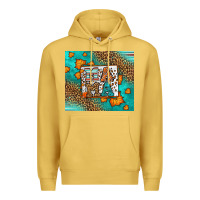 Antique Gold Fall Autumn Leopard Serape Mama Premium Hoodie - LillyAllenDesigns