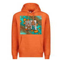 Carrot Fall Autumn Leopard Serape Mama Premium Hoodie - LillyAllenDesigns