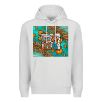 Dove Grey Fall Autumn Leopard Serape Mama Premium Hoodie - LillyAllenDesigns