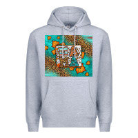 Heather Grey Fall Autumn Leopard Serape Mama Premium Hoodie - LillyAllenDesigns