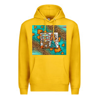 Lemon Fall Autumn Leopard Serape Mama Premium Hoodie - LillyAllenDesigns