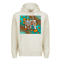 Oatmeal Heather Fall Autumn Leopard Serape Mama Premium Hoodie - LillyAllenDesigns