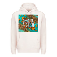 Pale Pink Fall Autumn Leopard Serape Mama Premium Hoodie - LillyAllenDesigns
