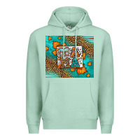 Seafoam Fall Autumn Leopard Serape Mama Premium Hoodie - LillyAllenDesigns