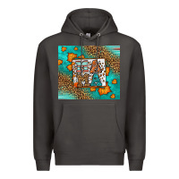 Smoke Fall Autumn Leopard Serape Mama Premium Hoodie - LillyAllenDesigns
