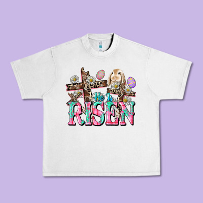 He Is Risen Easter Day Urban Heavy Tee Designed By Cowgirlartshop