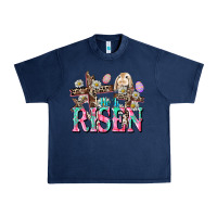 Navy He is risen Easter Day Urban Heavy Tee - CowGirlArtShop