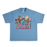 Pebble Blue He is risen Easter Day Urban Heavy Tee - CowGirlArtShop