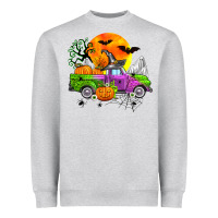Heather Grey halloween farm truck Heavyweight Sweatshirt - Zillion Design Studio