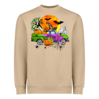 Mushroom halloween farm truck Heavyweight Sweatshirt - Zillion Design Studio